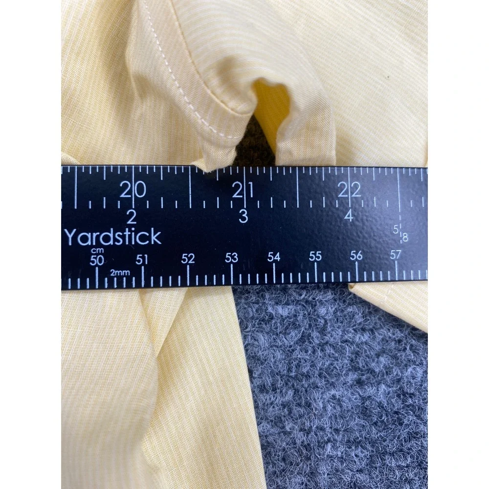 Banana Republic Shirt Mens XL Yellow Micro Stripe Short Sleeve Button Down New